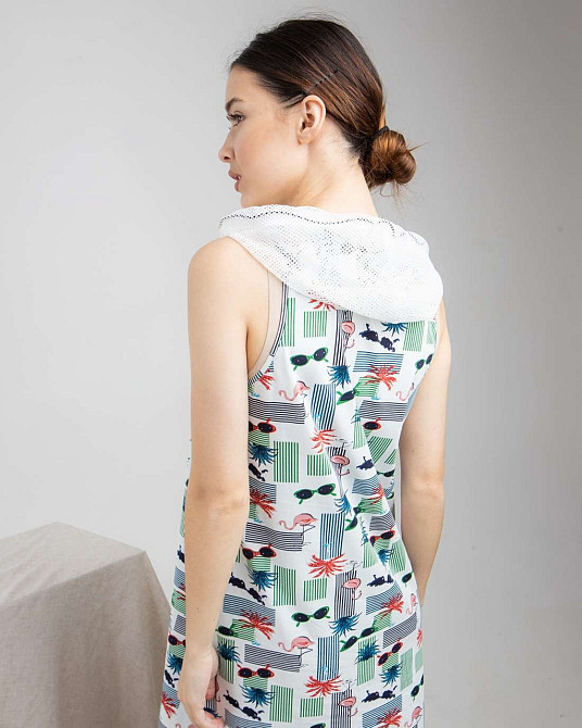 Туника женская с капюшоном - Фламинго Nicoletta 83538 S Киев - изображение 4