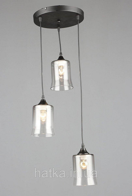 Люстра підвісна на 3 плафони VALESO N6744/3H E27 Чорний N6744/3H Київ - фото 1