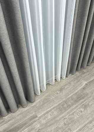 Шторна тканина "TWEED_V" однотонна колір сірий 1918ш Київ