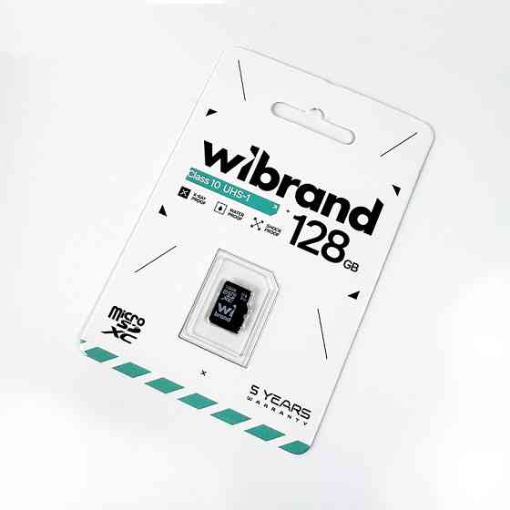 Карта пам'яті microSDXC (UHS-1) Wibrand 128Gb class 10 Київ