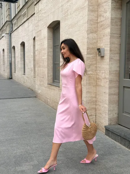 Стильне жіноче плаття з відрізною талією та спідницею сонце-кльош. Одеса - фото 11