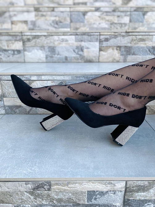 Meideli Туфлі жіночі MEIDELI чорні еко-замша каблук 8 см 38р. (4111) Коломыя - изображение 6