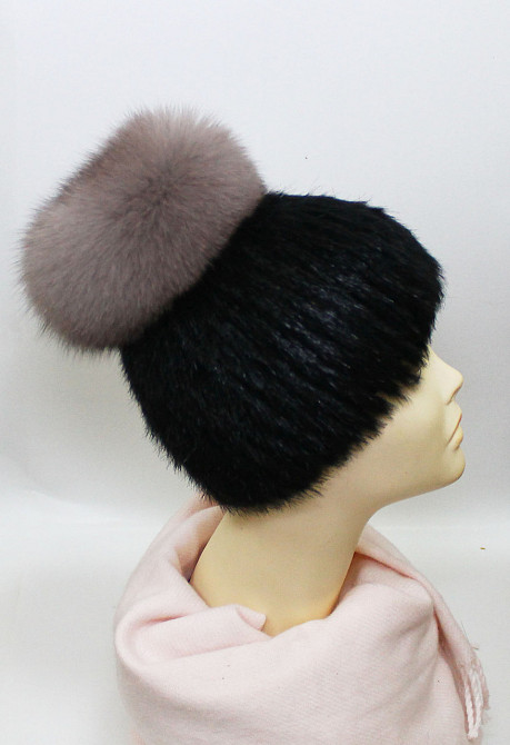 Шапка хутряна жіноча Бон Адріана Чорний Харків - фото 5