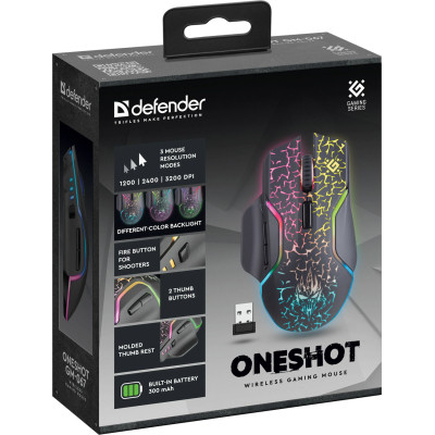 Мишка Defender Oneshot GM-067 Wireless Black (52067) Вінниця - фото 3