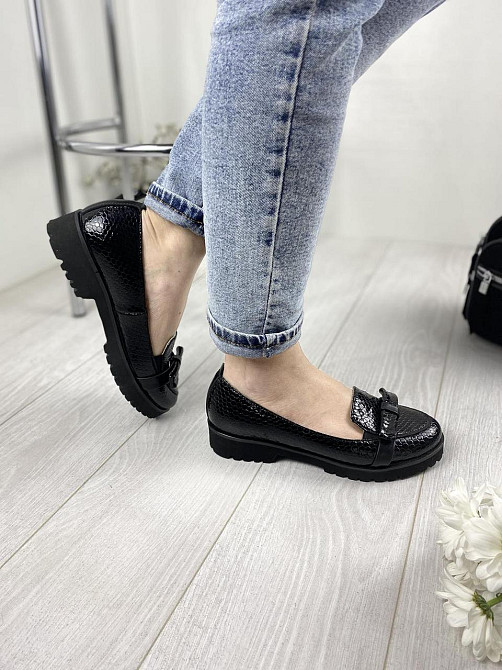 Eireen Туфлі жіночі Eireen Бант чорні (весна-осінь, шкіра натуральна) (1890) лише 37р. Коломыя - изображение 1