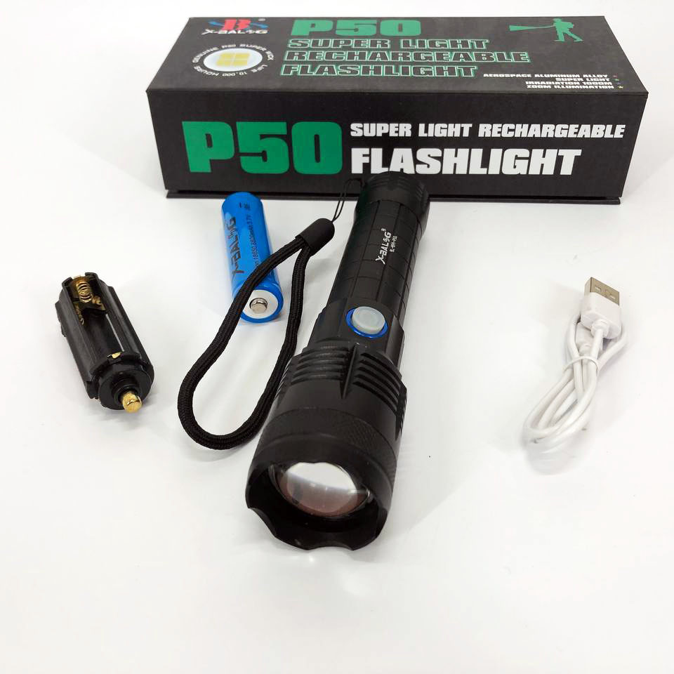 Сверхмощный фонарь лед Bailong X-Balog BL-B99-P50, Лед фонарик с зарядкой, Удобный ручной фонарь KS-27 Львов - изображение 6