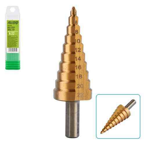 Alloid. Свердло ступеневе по металу HSS, 4-22мм Одесса