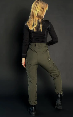 Жіночі тактичні штани Softshell на флісі 52, Олива Київ