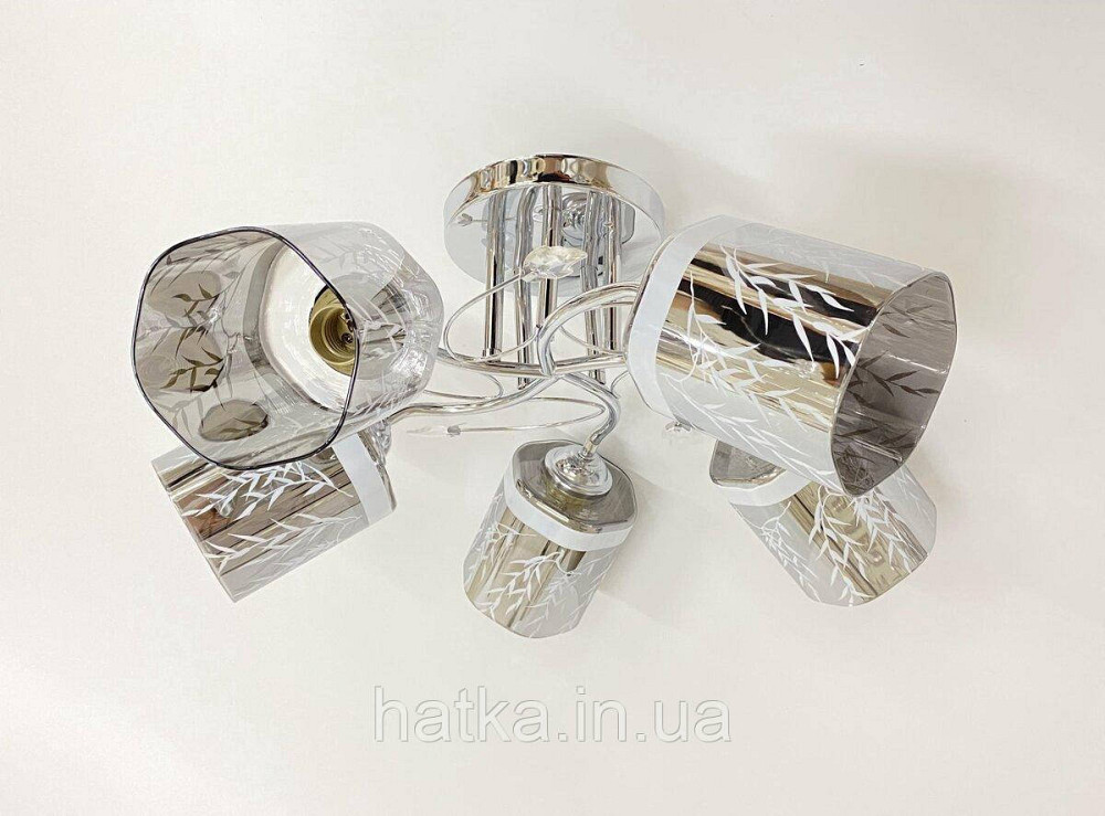 Люстра потолочная на 5 плафонов 6248E/5 Хром Киев - изображение 1