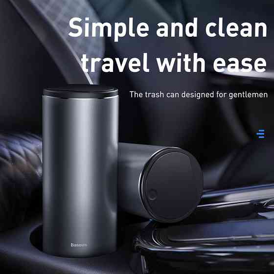 Автомобільний сміттєвий контейнер Baseus Gentleman Style Vehicle-mounted Trash Can（Bag1 roll/30）Dark gray Київ