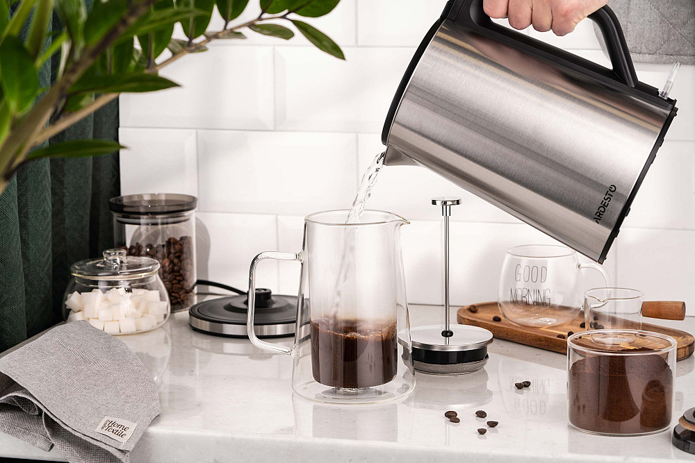 Електрочайник ARDESTO Steel Collection 1.5л, подвійні стінки, сріблястий Київ - фото 5