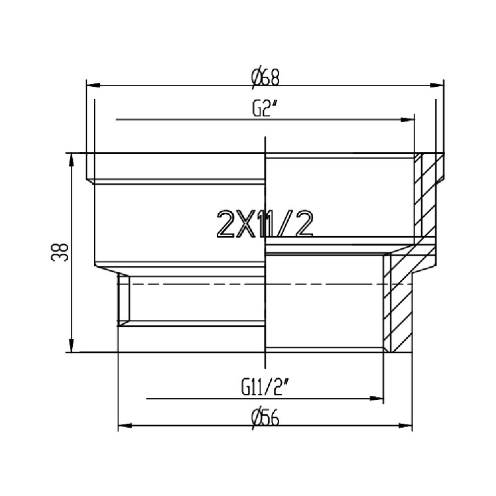 Муфта редукційна Thermo Alliance Forte 2" 1/2 ВВ SF3575040 Київ - фото 8