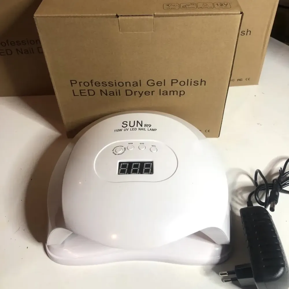 Гібридна лампа на 110 вт SUN R9 для сушіння нігтів з дисплеєм і зниженням потужності. Київ - фото 9