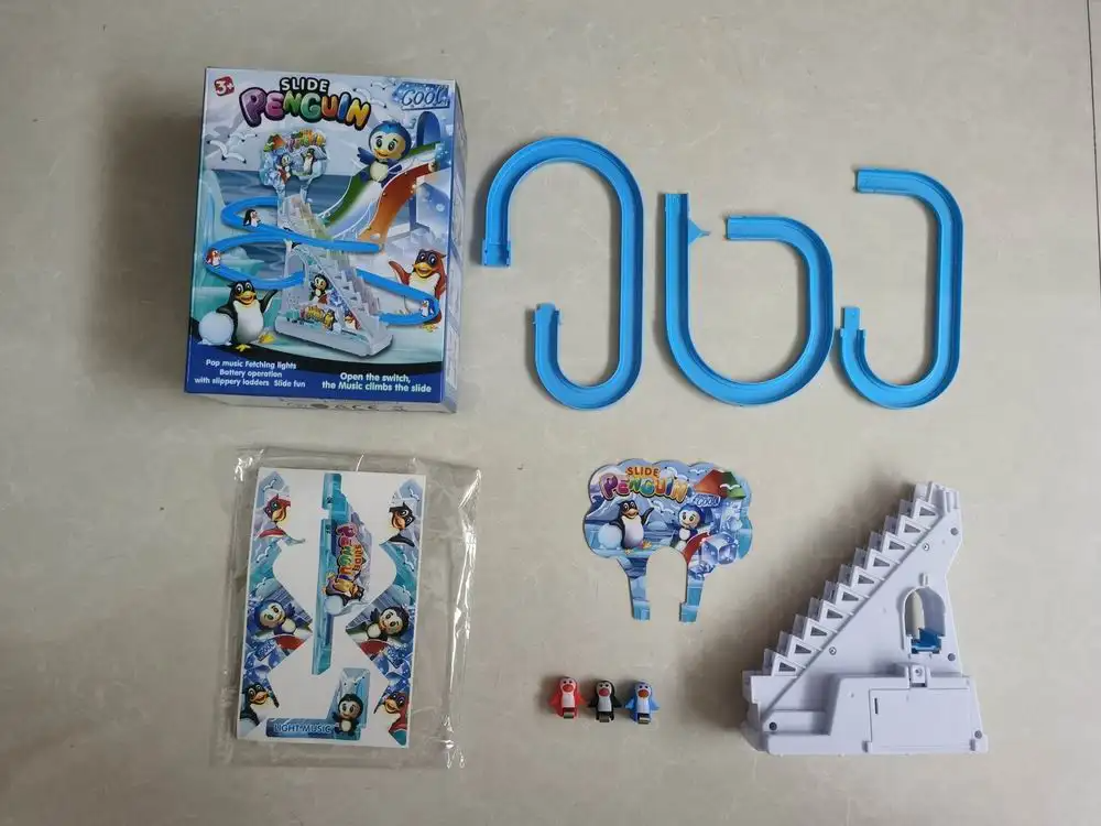 Гра настільна для дітей "Гірка з треком", іграшка для розвитку дитини, від 3 років, фігурки 3шт Penguin Кам'янець-Подільський - фото 3