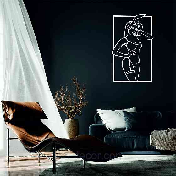 Декоративное настенное Панно «Плей-бой» Декор на стену 110-68 см, Белый Киев