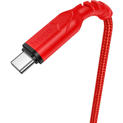 Дата кабель USB 2.0 AM to USB-C 1.0m 3A nylon X59 red HOCO (6931474744937) Вінниця - фото 2