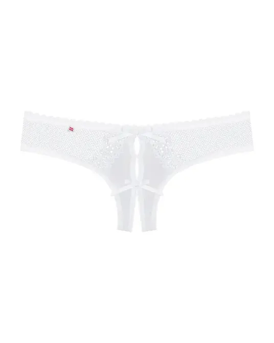 Мереживні трусики з доступом Obsessive Alabastra S/M, білий Львів - фото 5