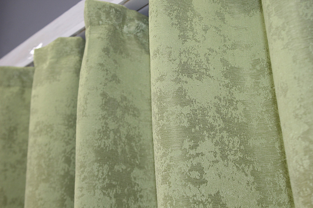 Комплект коротких штор VR-Textil Жаккард Sultan YL № 1367ш Светло-оливковый 130х170 см 2 шт (35-0082) Киев - изображение 7