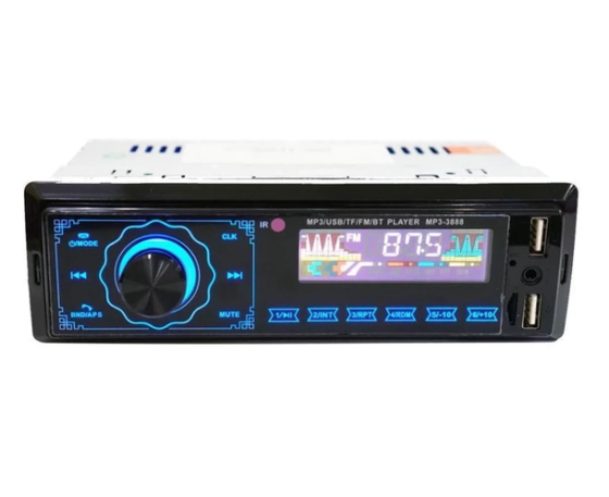 1DIN MP3 автомагнитола 3888: Bluetooth, 2 USB, сенсорные кнопки, FM, эквалайзер, пульт ДУ, 4x50W 788 Киев
