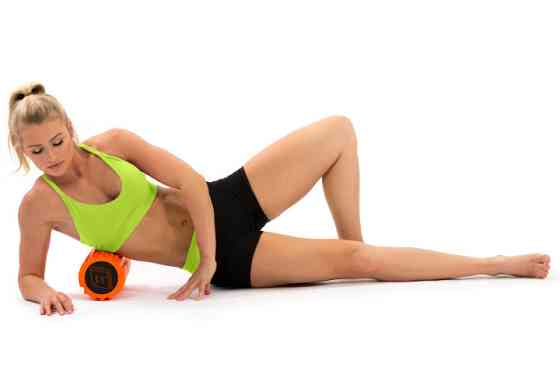 Масажний ролик EasyFit Solid Roller v.1.1s 33 см помаранчевий Коломия