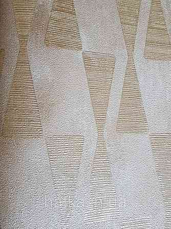 Обои Marburg Tango 58852 лофт геометрия золотистые фигуры треугольники на бежевом фоне 10.05х0.70 м. Киев