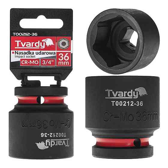 Головка ударна "Tvardy" з хром-молібденової сталі (Cr-Mo)  3/4"  6-гранна 36 мм Київ