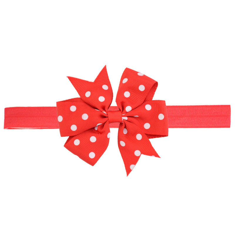 Дитяча пов'язка в горох one size червоний Київ - фото 1