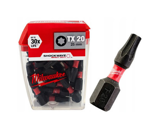 Біта для шурупокрута Milwaukee shockwave tx20 x 25 мм 4932430875 Коломия - фото 2