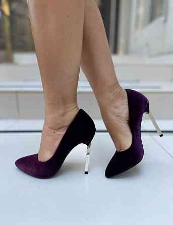 Туфлі жіночі LENA MELIANI фіолетовий бархат каблук 10см 35р. (D226-J1970) Коломия