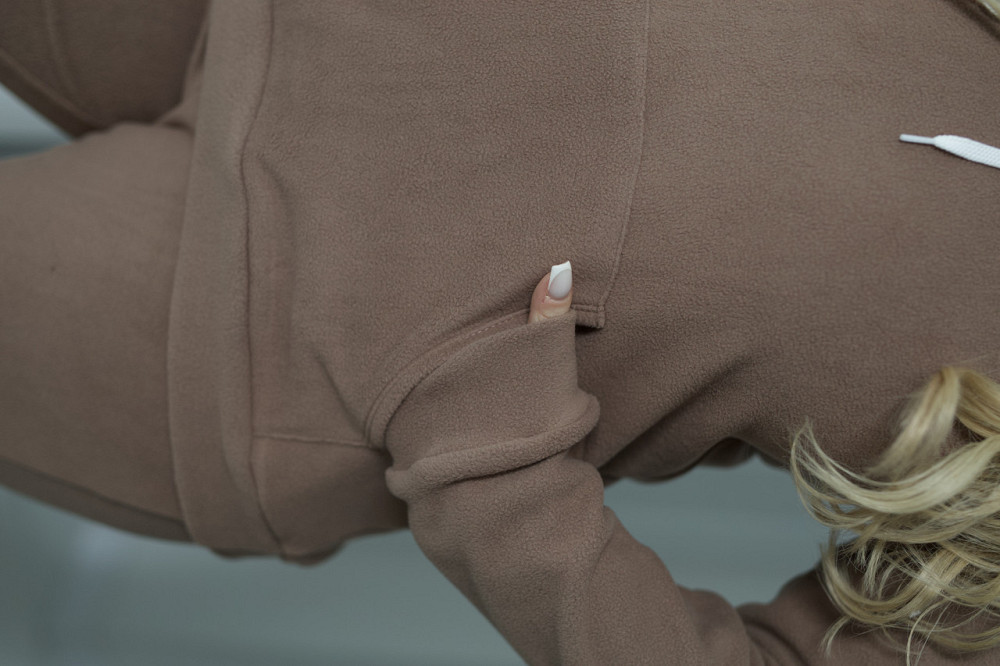 Спортивний флісовий костюм жіночий "Jacob" | Норма та батал Капучино, 46-48 Київ - фото 4