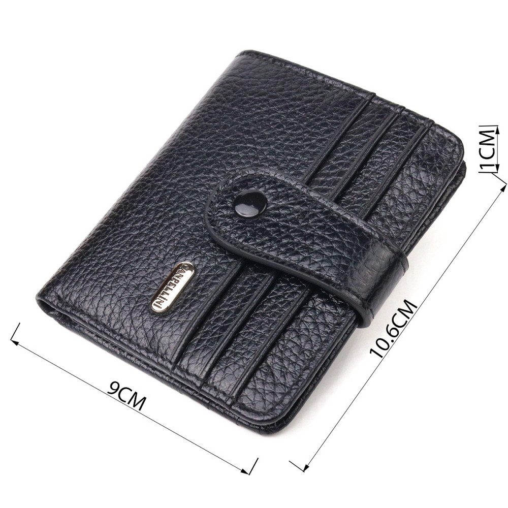 Стильний гаманець із натуральної зернистої шкіри CANPELLINI 21688 Чорний Київ - фото 8