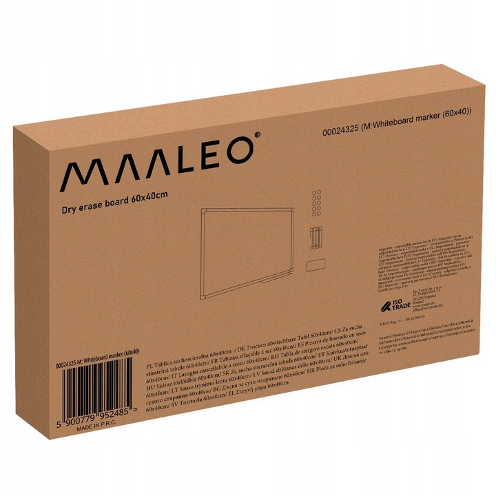Маркерная доска магнитная 60х40 см для стирания флипчарт с аксессуарами Maaleo (24325) Нововолынск - изображение 8