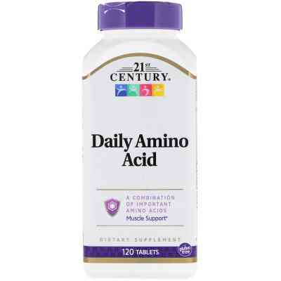 Амінокислота 21st Century Амінокислоти для щоденного прийому, 120 таблеток (CEN-22557) Вінниця