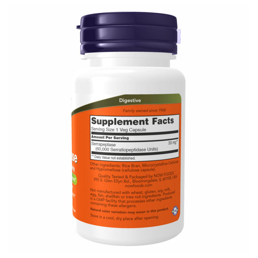 Серрапептаза Now Foods Serrapeptase 60,000 Units 60 раст капс Киев - изображение 2