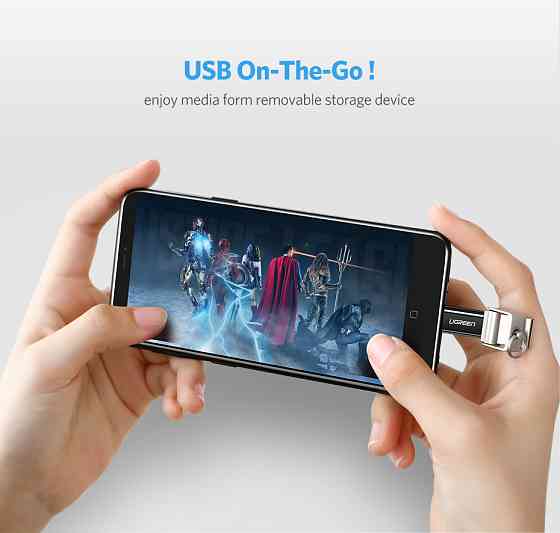 Переходник-адаптер microUSB к USB Type-C Ugreen US189 (Черный) Николаев