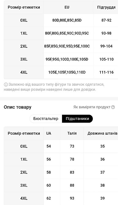 Купальник жіночий батал роздільний класичний чорний 1XL Київ - фото 5