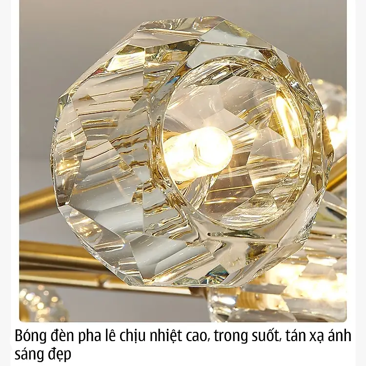 Хрустальная светодиодная люстра Блик 8610 (Золотая) 6 плафонов Винница - изображение 5