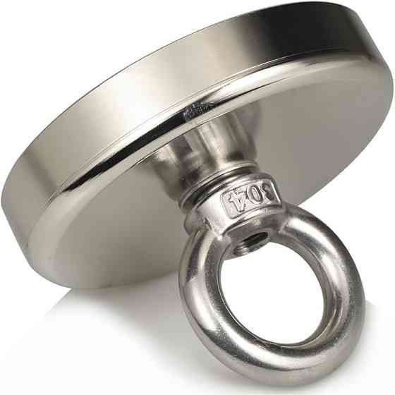 Неодимовий магніт 90мм - 350кг у корпусі із зовнішнім кільцем / Пошуковий магніт / Магніт SBR Київ