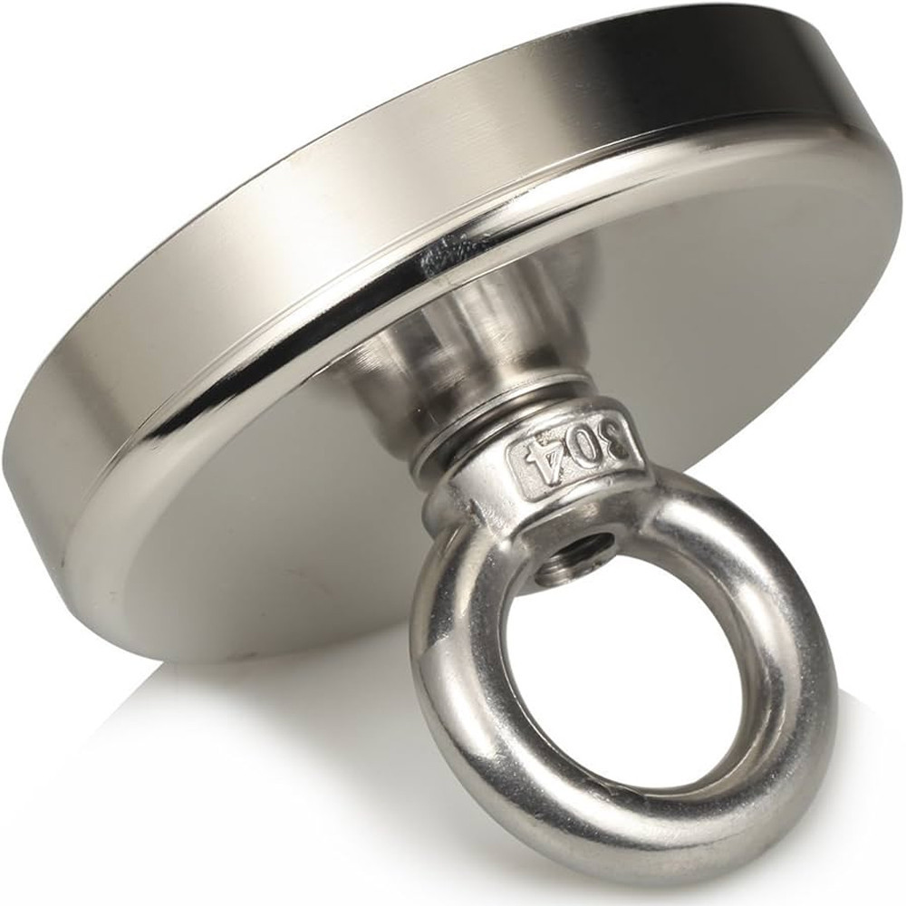 Неодимовий магніт 90мм - 350кг у корпусі із зовнішнім кільцем / Пошуковий магніт / Магніт SBR Київ - фото 1