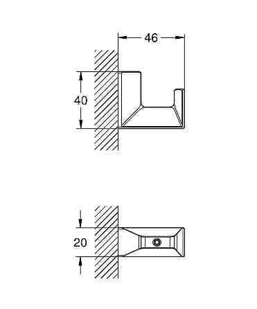 Гачок для халата Grohe Selection Cube (40782000) Киев
