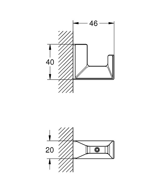 Гачок для халата Grohe Selection Cube (40782000) Киев - изображение 5