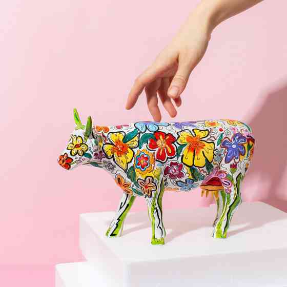 Статуэтка коллекционная корова Vaca Flora Цветочная корова (Size L) полирезин Киев