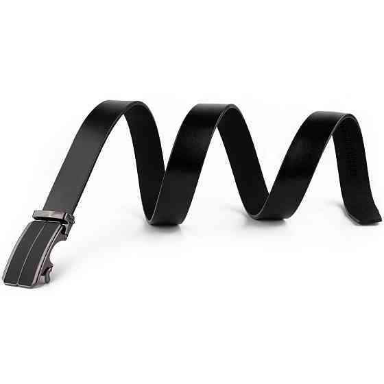 Ремінь чоловічий із затемненою чорною матовою пряжкою Чорний (Vintage) Київ