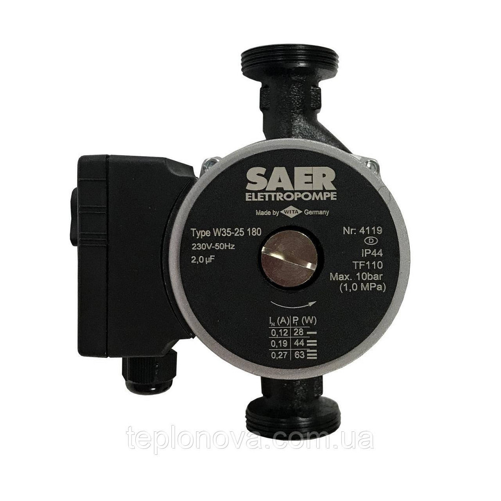 Насос циркуляционный SAER W35-25 180мм + гайки Черновцы - изображение 2