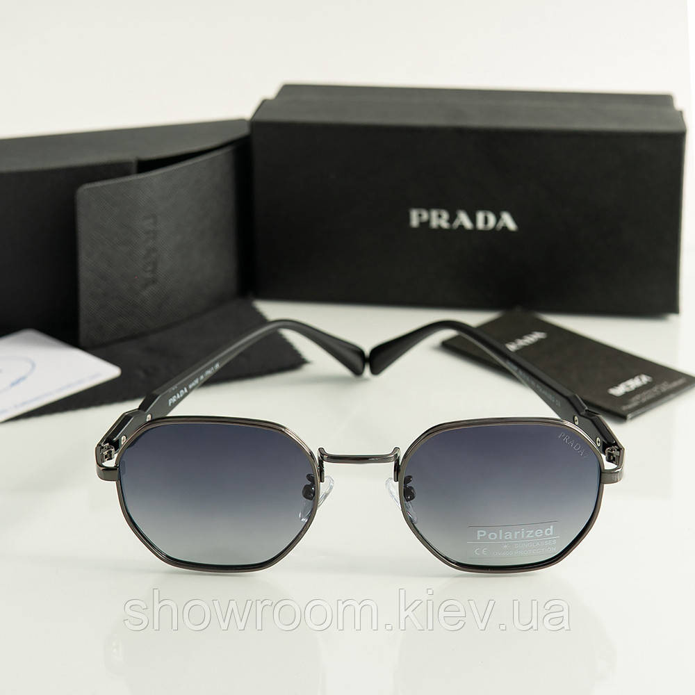 Жіночі брендові сонцезахисні окуляри Prada (08242) grey Київ - фото 1