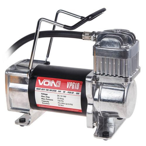 Автомобильный компрессор VOIN VP-610 150psi, 23A, 70л с клеммами Харьков - изображение 1