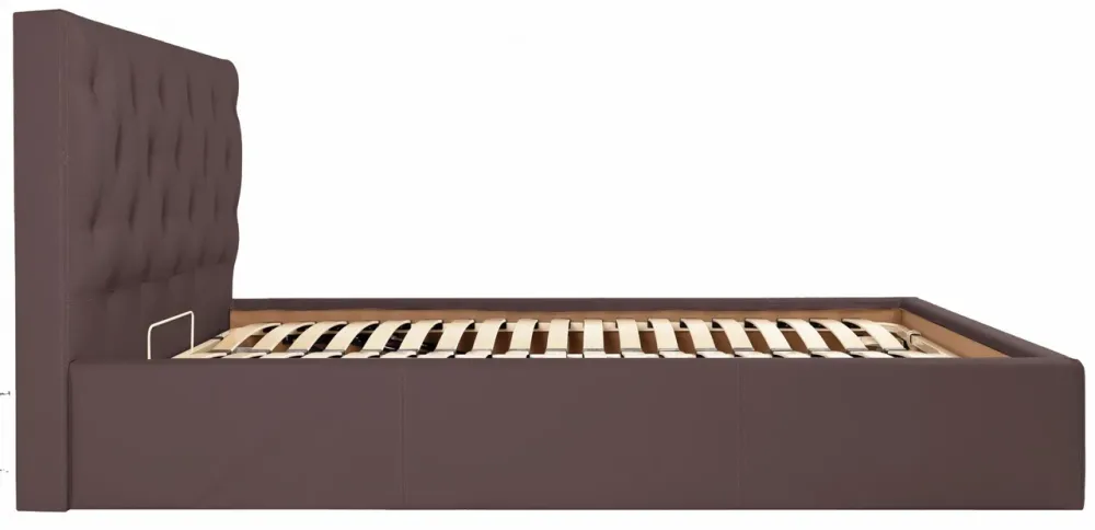 Ліжко Двоспальне Bristol VIP 180 х 190 см Fly 2231 З додатковою металевою цільнозварною рамою Темно-коричневий Київ - фото 4