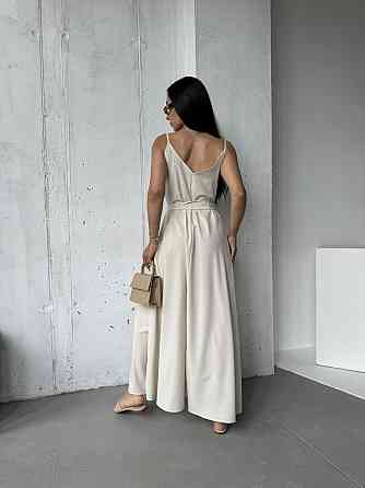 Жіночий літній сарафан максі "Charlotte" оптом | Норма і батал Бежевий, 50-52 Київ