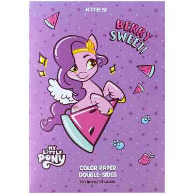 Цветная бумага Kite А4 двухсторонняя My Little Pony 15л/15 цв (LP24-250) Винница