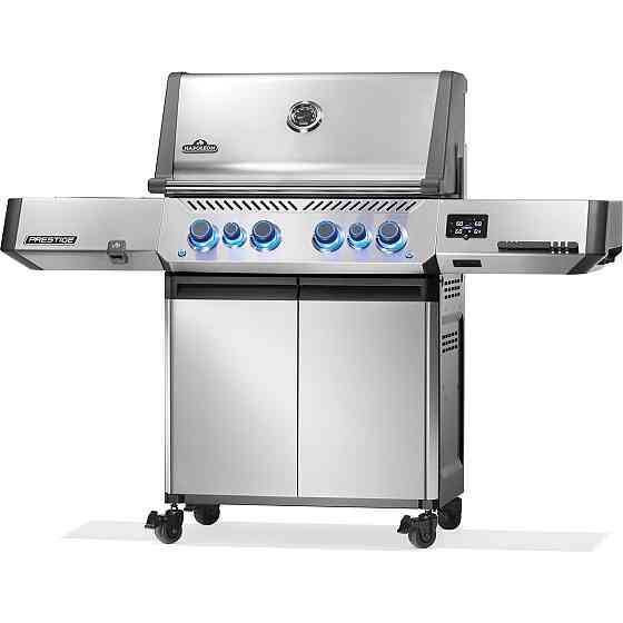Газовый гриль Napoleon Prestige P 500 Connected с боковой конфоркой Sizzle Zone и вертилём (69212) нерж сталь P500VXRSIBPS Код: Ровно